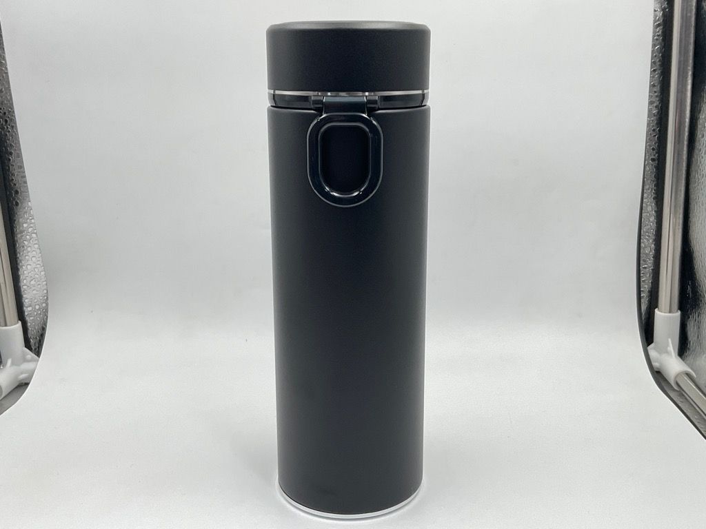Black insulated vacuum flask