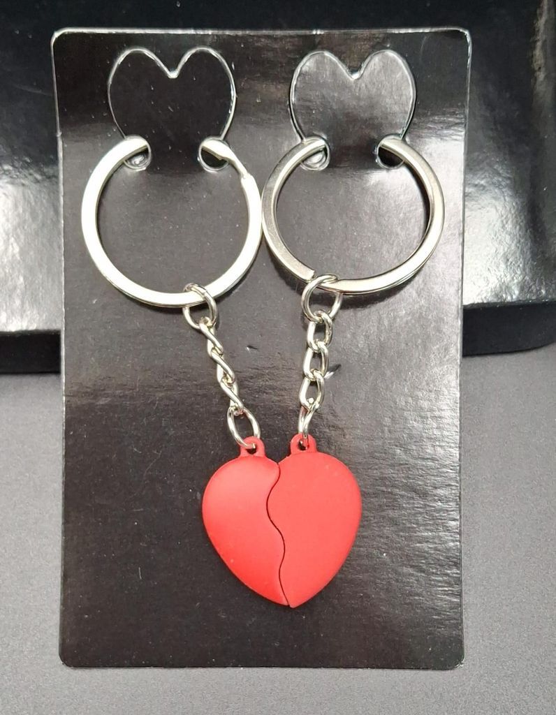 Half Heart Magnetic Keychain