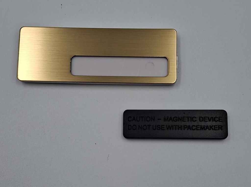 Large Gold Magnetic Badge Insert Name