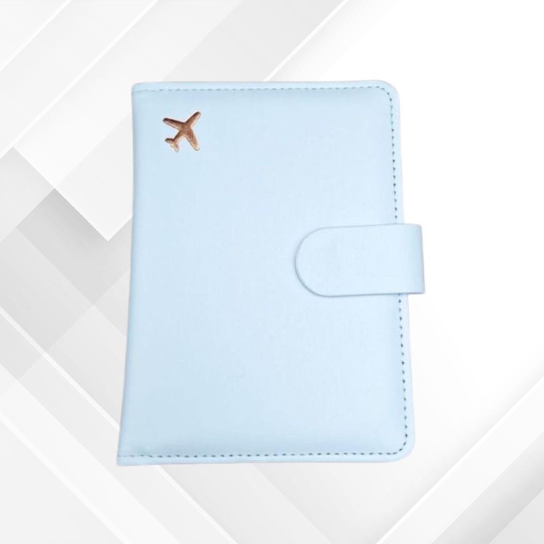 Sky Blue Passport With Airplane