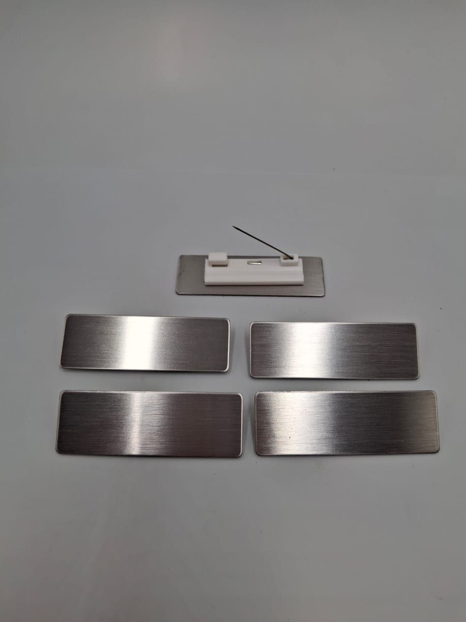 Silver Matt Badges Pin