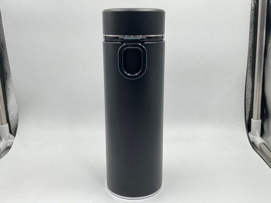 Black insulated vacuum flask