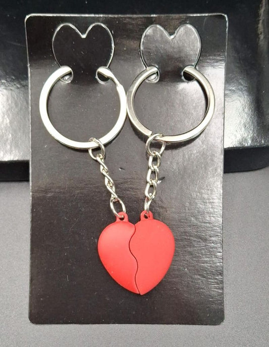 Half Heart Magnetic Keychain