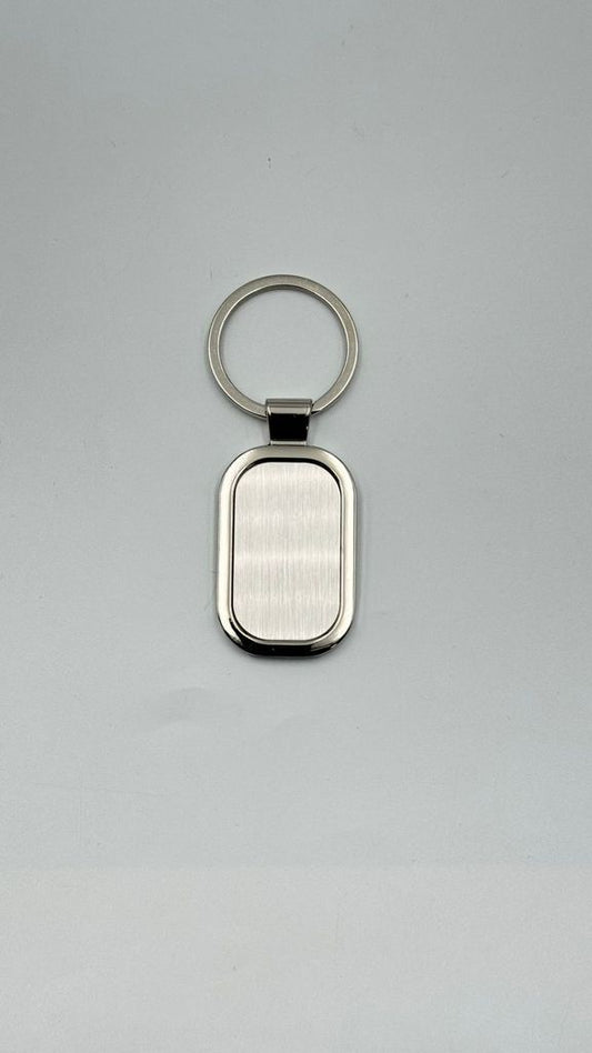 Metal Rectangular Oval Keychain