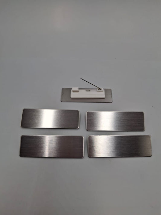 Silver Matt Badges Pin